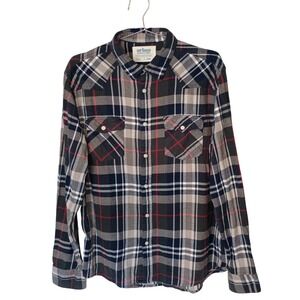 Urban Pipeline‎ Plaid Long Sleeve Button Up Shirt Men's Large Western Style